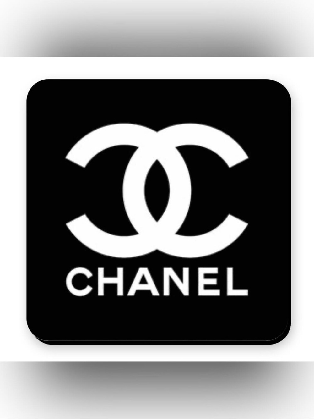Chanel Logo Novelty Fashion Coaster Set - Set of 4 Glossy Coasters - Picture 2 of 7